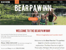 Tablet Screenshot of bearpawinnmi.com